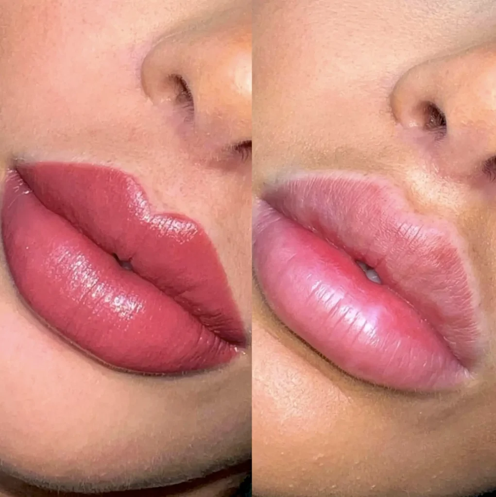 lip liner tattoo